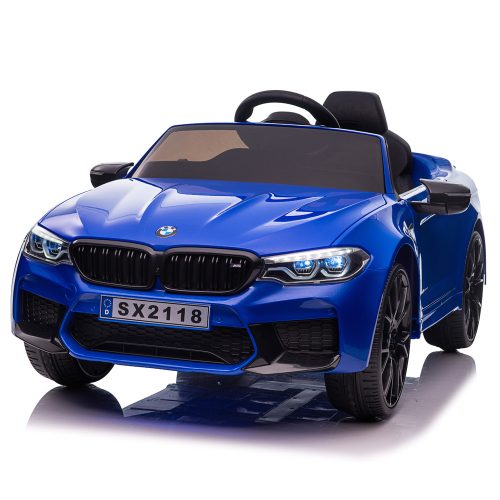 BMW M5 12V, 90W elektromos kisautó - Kék