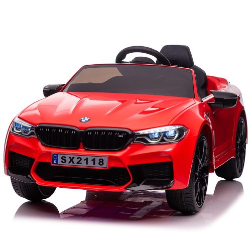 BMW M5 12V, 90W elektromos kisautó - Piros