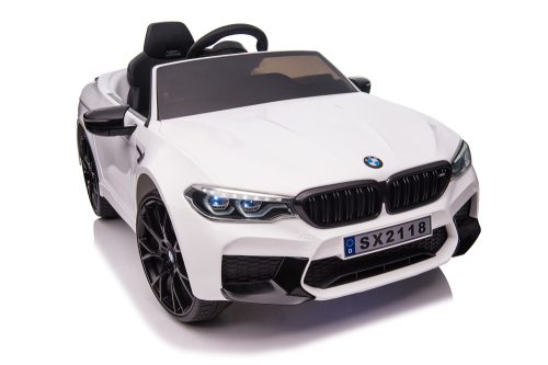 BMW M5 12V, 90W elektromos kisautó - Fehér
