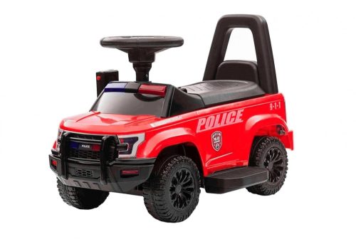 Rendőr elektromos kisautó 30W 6V, megafonnal és zenelejátszóval - Piros
