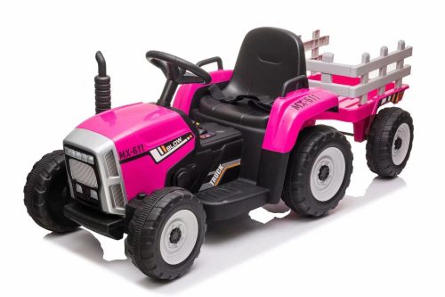 Elektromos kistraktor BJ611, 60W 12V - Rózsaszín