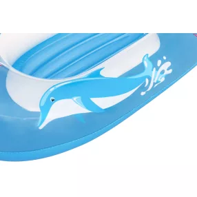   Dmuchany Ponton do pływania Delfinek dla dzieci 3+ BESTWAY 102x69cm + Dmuchane dno + Mocne uchwyty