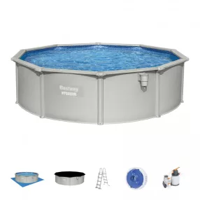   Basen panelowy HYDRIUM 460x120 Okrągły 15FT BESTWAY 8w1 + Pompa piaskowa