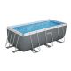 Basen stelażowy Power Steel 412x201x122 Szary 13x6FT BESTWAY 6w1 + Akcesoria