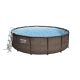 Basen Stelażowy 14FT 427x107 cm Power Steel Deluxe Rattan S