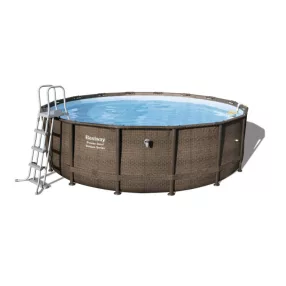 Basen Stelażowy 16FT 488x122 cm Power Steel Deluxe Rattan S