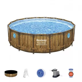   Basen stelażowy Power Steel Swim Vista Series 488x122 Okrągły 16FT BESTWAY 7w1