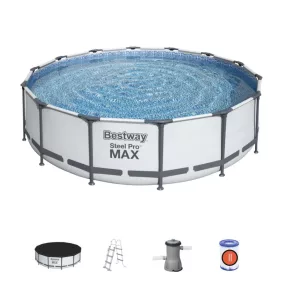   Basen stelażowy Steel Pro MAX 427x107cm 14FT BESTWAY 5w1 + Akcesoria