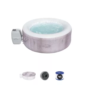   Cancun Lay-Z-Spa AirJet Spa Ogrodowe BESTWAY 4-osobowe + Pompa Filtr + Pokrywa