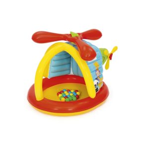   Dmuchany Kojec Fisher-Price dla dzieci Brodzik Helikopter BESTWAY 155x102x91cm + Piłeczki
