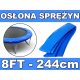 Kołnierz ochronny na sprężyny SkyRamiz Niebieski do trampoliny ogrodowej 244cm/8FT