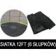 Siatka ochronna SkyRamiz Czarny do trampoliny ogrodowej 366cm/12FT 6 tuneli na słupki