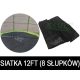 Siatka ochronna SkyRamiz Czarny do trampoliny ogrodowej 366cm/12FT 8 tuneli na słupki