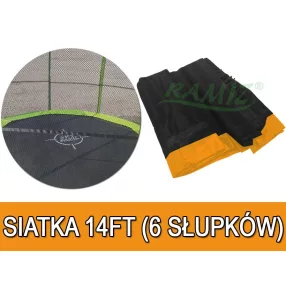 Siatka do Trampoliny 14FT - 6 pól Pomarańczowy