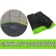 Siatka ochronna SkyRamiz Zielony do trampoliny ogrodowej 244cm/8FT 6 tuneli na słupki