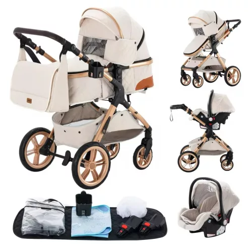 Bora Baby BELLISSIMA II. 3in1 babakocsi táskával- Fehér