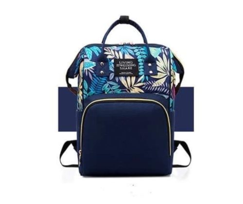 Bora Baby FLOWER Pelenkázó táska, hátizsák - Sötétkék