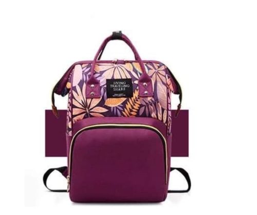 Bora Baby FLOWER Pelenkázó táska, hátizsák - Magenta