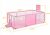 Babakarám (BK-21), rózsaszín, utazójáróka, gyermekjáróka kiegészítőkkel - 124*188cm
