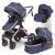 Belecoo DREAM 3in1 babakocsi - sötétkék-kockás