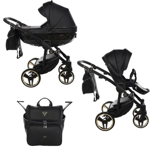 JUNAMA Diamond S-CLASS 2in1 multifunkciós babakocsi - Fekete