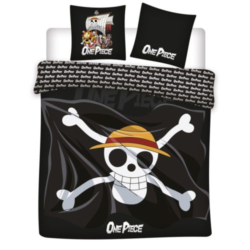 One Piece Skull dupla, kétszemélyes ágyneműhuzat 240×220cm, 65x65 cm