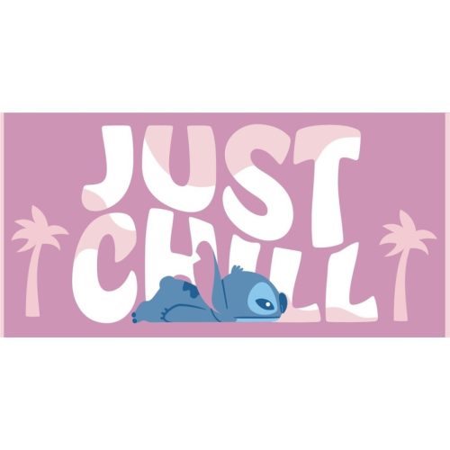 Disney Lilo és Stitch, A csillagkutya Just Chill fürdőlepedő, strand törölköző 70x140cm (Fast Dry)