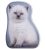 Cicás White Fluffy formapárna, díszpárna 33x36 cm