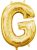 Arany Gold mini G betű fólia lufi 33 cm