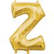 Arany Gold mini Z betű fólia lufi 33 cm