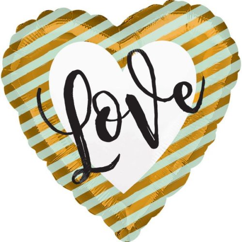 Love Gold fólia lufi 43 cm