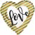 Love Gold fólia lufi 43 cm