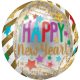 Happy New Year Gold gömb fólia lufi 40 cm