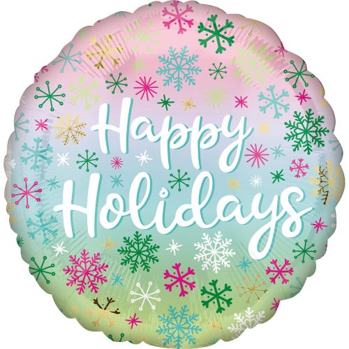 Happy Holiday Snowflakes fólia lufi 43 cm