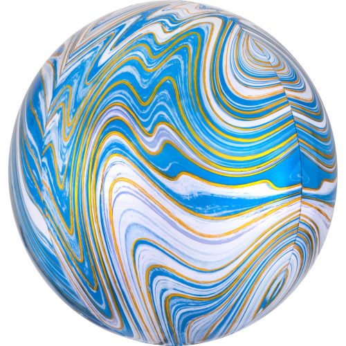 Blue Colorful gömb fólia lufi 40 cm