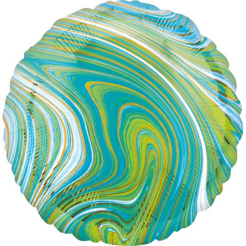 Zöld Circle fólia lufi 43 cm