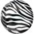 Zebra mintás Safari gömb fólia lufi 40 cm