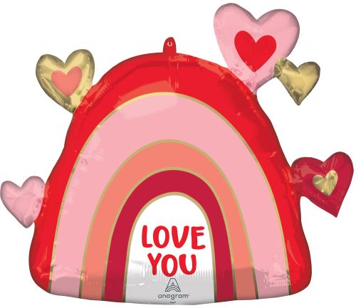 I love You Hearts fólia lufi 66 cm