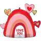 I love You Hearts fólia lufi 66 cm
