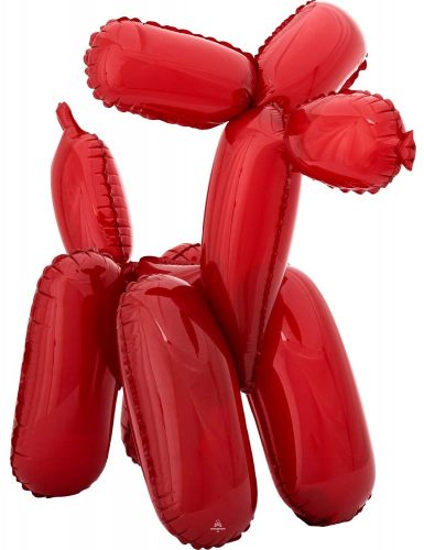 Piros Red kutya fólia lufi 48 cm