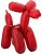 Piros Red kutya fólia lufi 48 cm