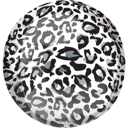 Leopárd mintás Safari gömb fólia lufi 40 cm