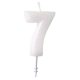 Fehér White csillámos gyertya 7-es 6,5 cm