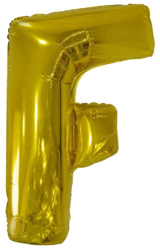 Arany Gold óriás F betű fólia lufi 110 cm