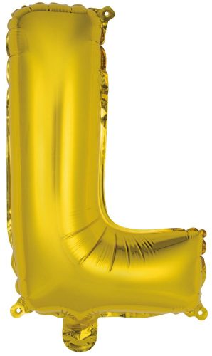 Arany Gold L betű fólia lufi 41 cm