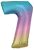 Színes Pastel Rainbow óriás szám fólia lufi 7-es, 83 cm