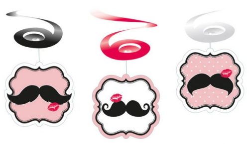 Bajusz Mustache szalag dekoráció 6 db-os szett