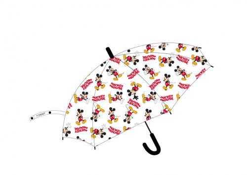 Disney Mickey Raindrops gyerek félautomata átlátszó esernyő Ø74 cm