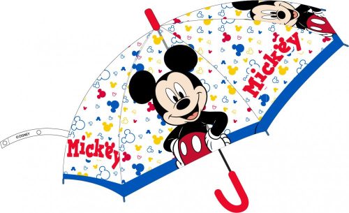 Disney Mickey Toon Town gyerek félautomata átlátszó esernyő Ø74 cm
