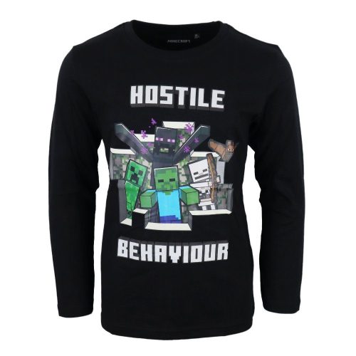 Minecraft Hostile gyerek hosszú ujjú póló, felső 6 - 12 év / 116 - 152 cm
